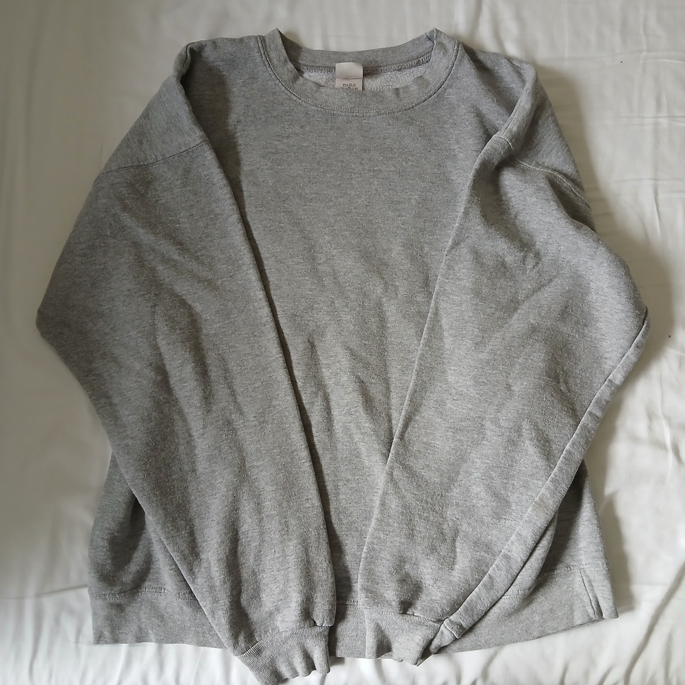 Hanes EcoSmart Gray Pullover Sweater Large